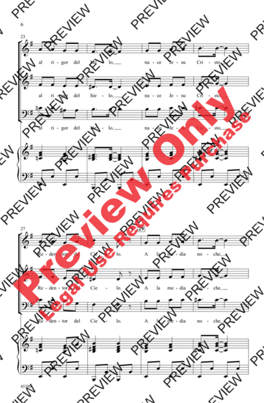 A la Media Noche A la Media Noche 3-Part scores gallery preview page 6