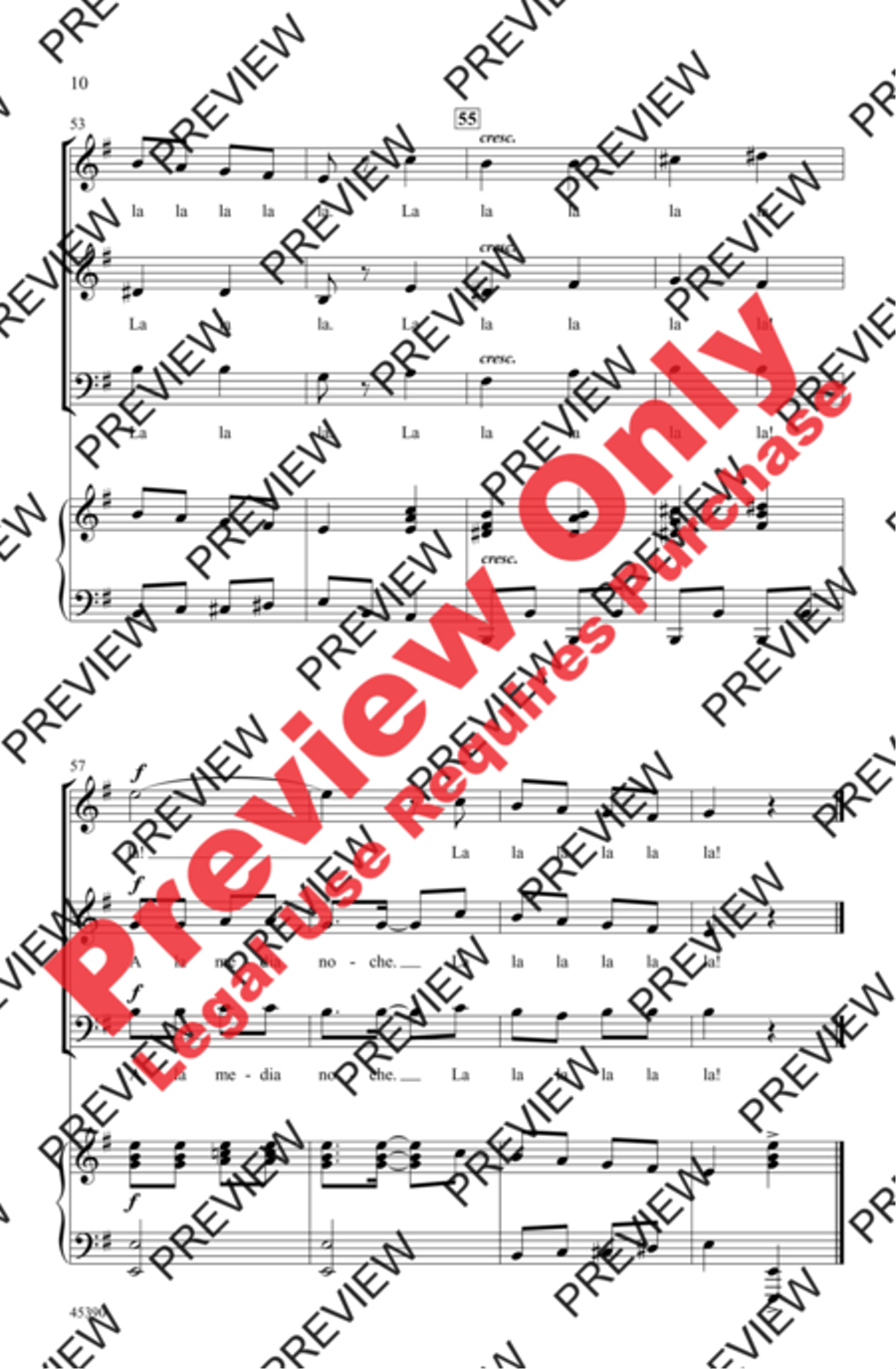 A la Media Noche A la Media Noche 3-Part scores gallery preview page 10