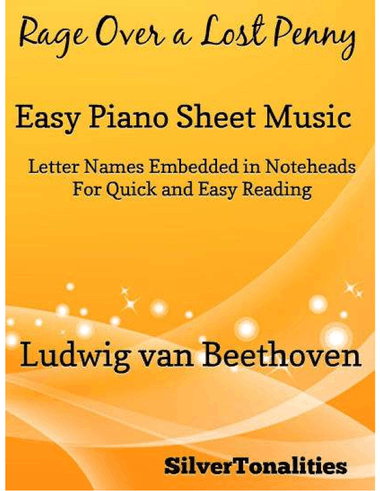 Rage Over a Lost Penny Easy Piano Sheet Music