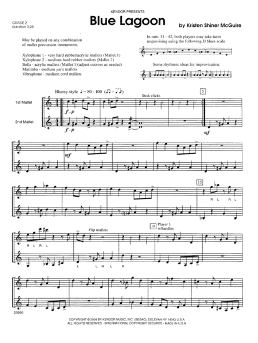 Blue Lagoon School and Community scores gallery preview page 1