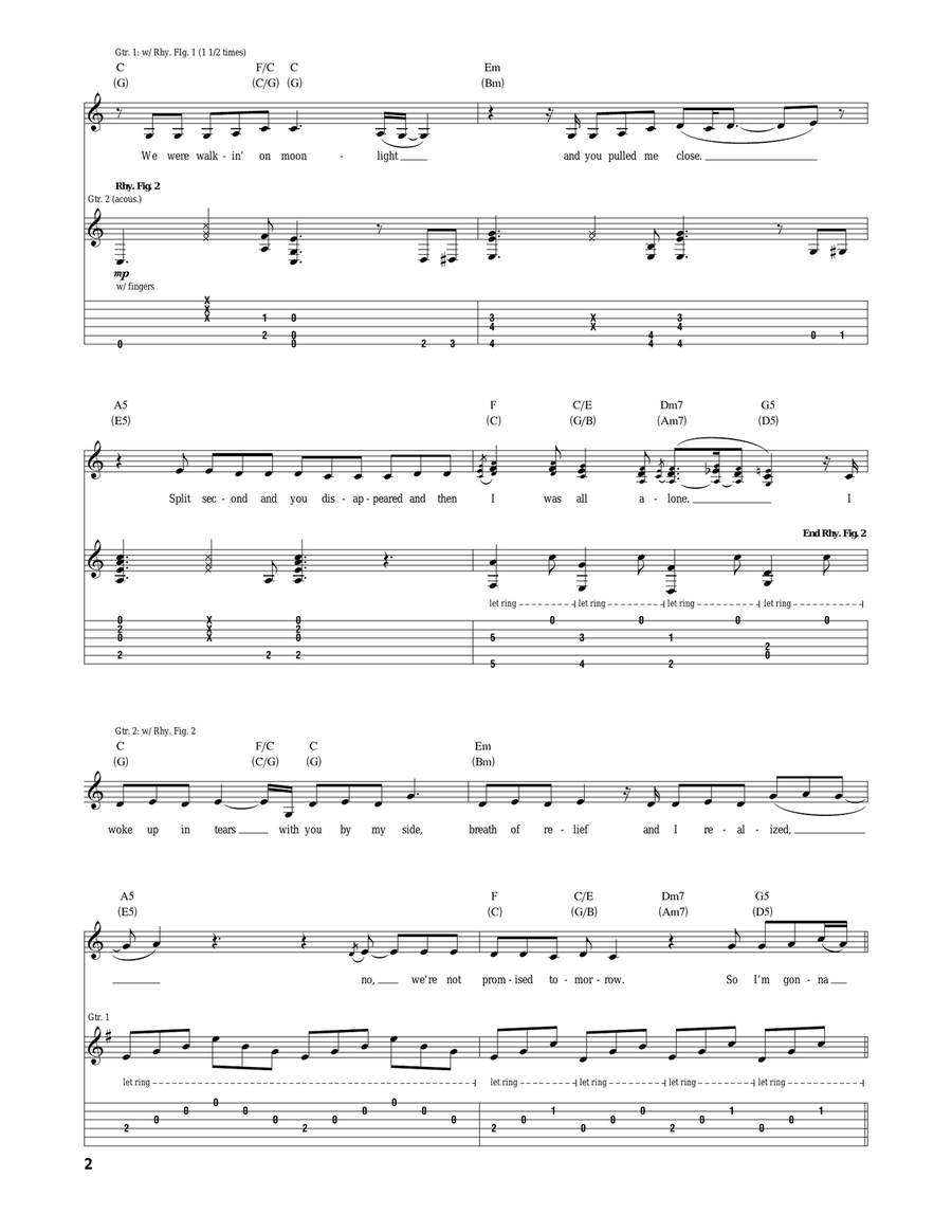 Like I'm Gonna Lose You Like I'm Gonna Lose You Acoustic Guitar scores gallery preview page 2
