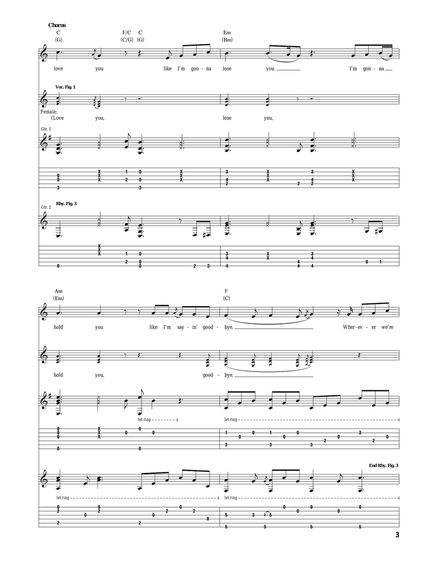 Like I'm Gonna Lose You Like I'm Gonna Lose You Acoustic Guitar scores gallery preview page 3