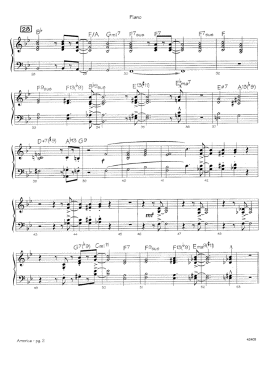 America, the Beautiful - Piano Easy Piano scores gallery preview page 2
