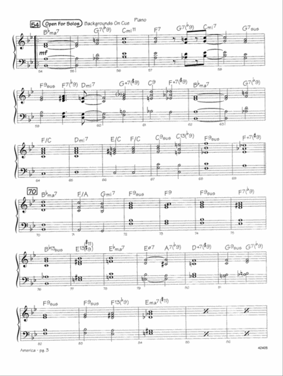 America, the Beautiful - Piano Easy Piano scores gallery preview page 3