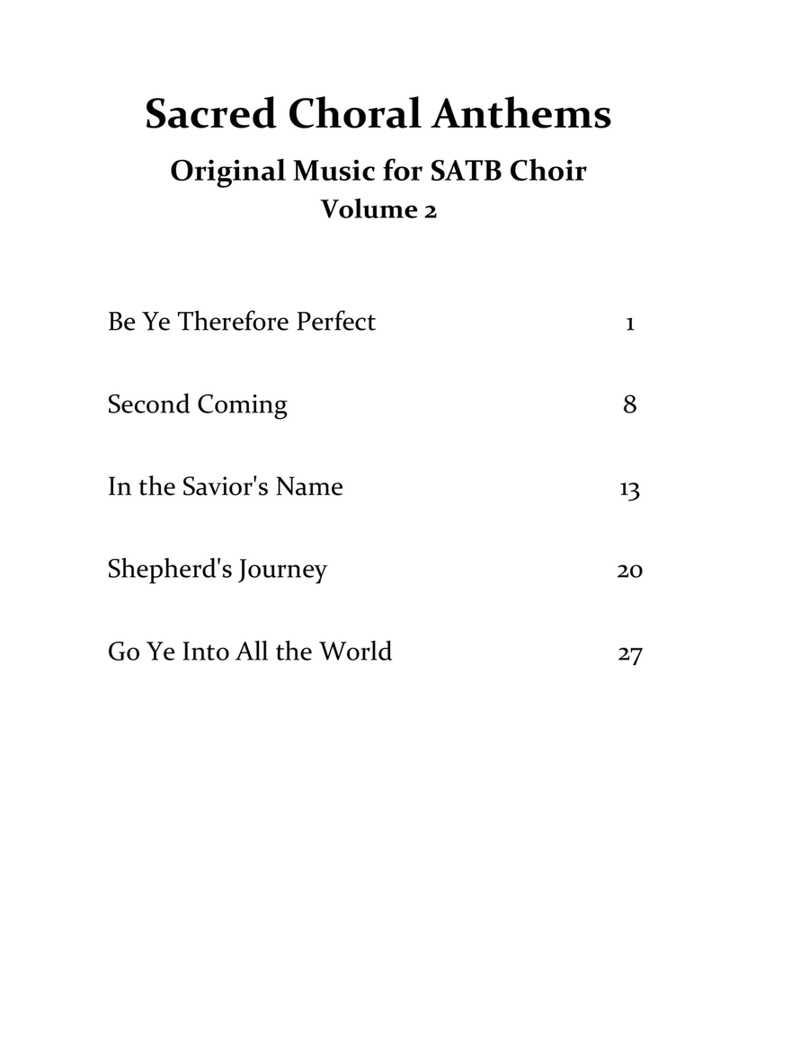 Sacred Choral Anthems 2: Original Music for SATB Choir (Volume 2) 4-Part scores gallery preview page 3