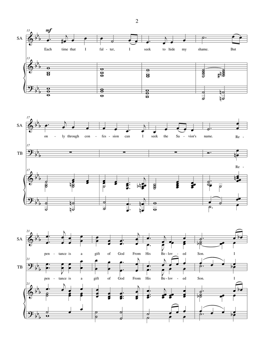 Sacred Choral Anthems 2: Original Music for SATB Choir (Volume 2) 4-Part scores gallery preview page 5
