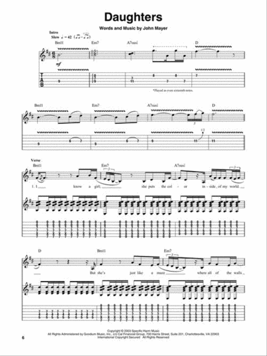 John Mayer John Mayer Electric Guitar scores gallery preview page 5