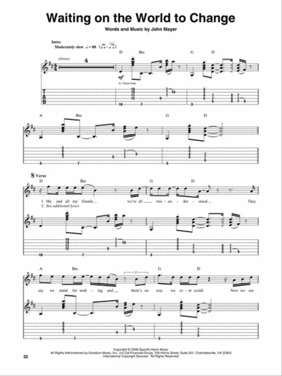 John Mayer John Mayer Electric Guitar scores gallery preview page 6