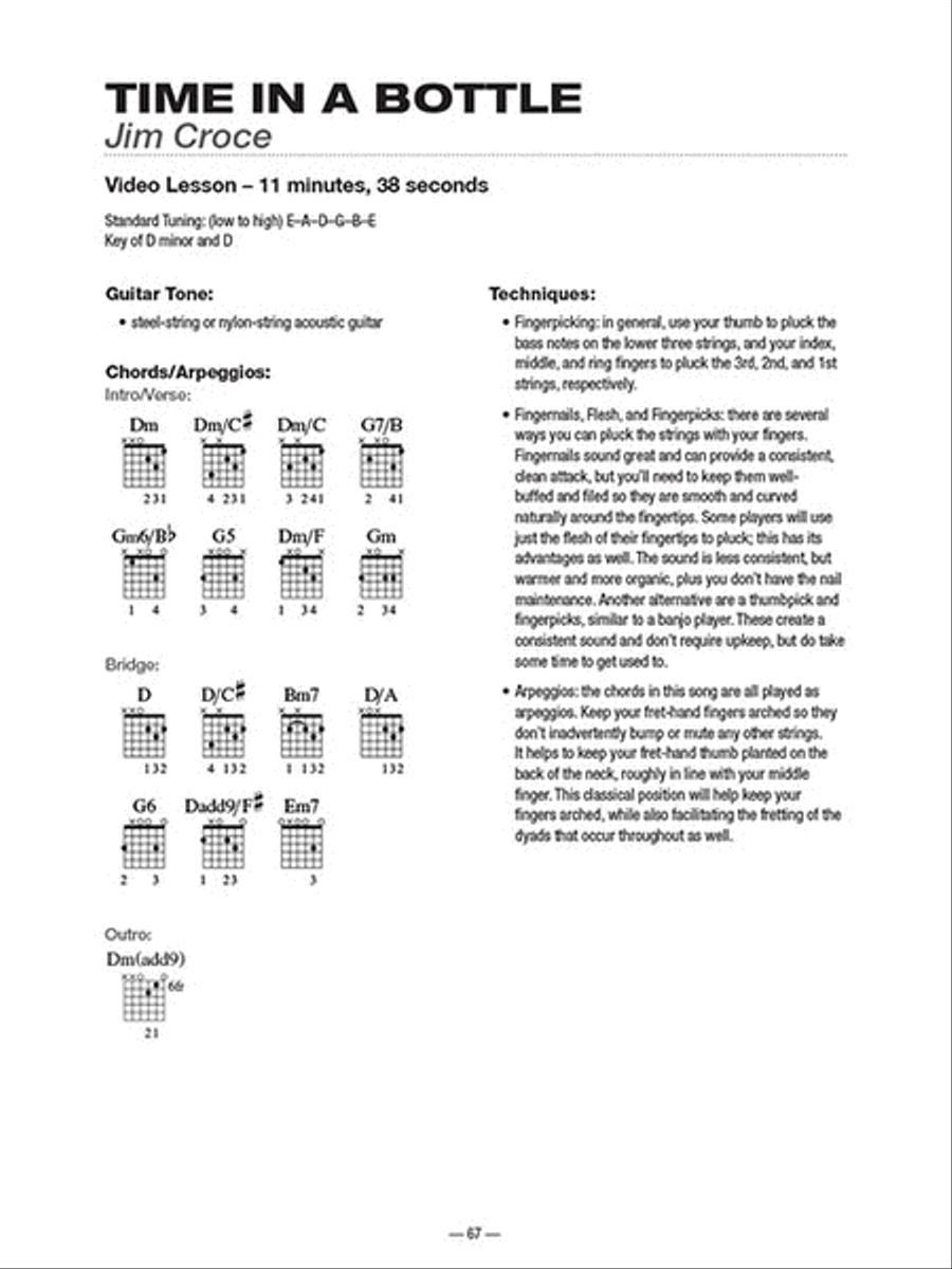 Teach Yourself to Play Guitar Songs: “Dust in the Wind” & 9 More Fingerpicking Classics Fingerpicking Guitar scores gallery preview page 4