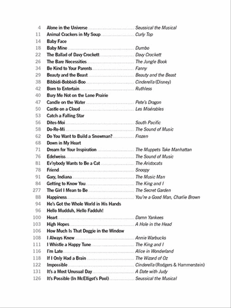The Giant Book of Children's Vocal Solos Voice Solo scores gallery preview page 2