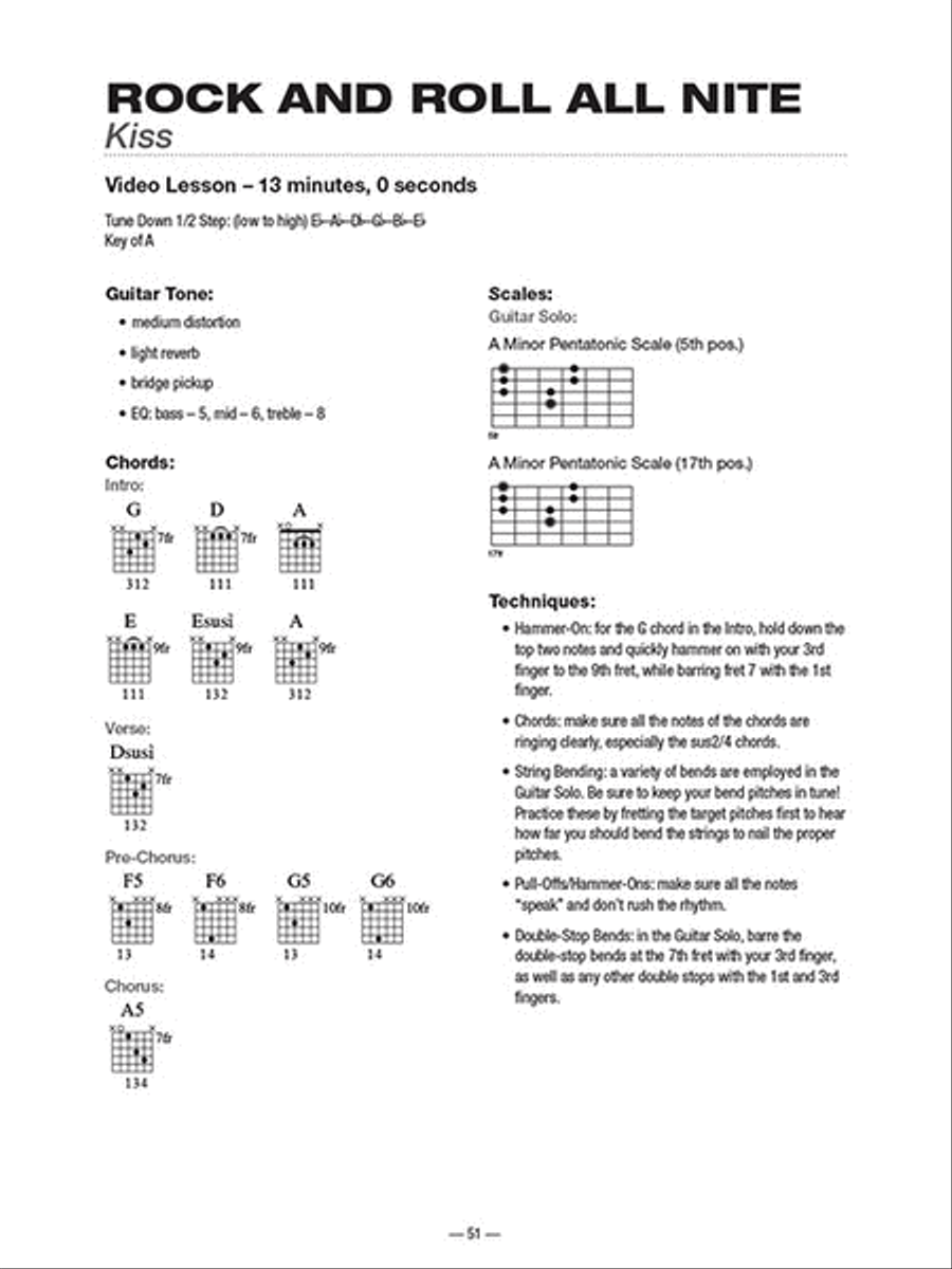 Teach Yourself to Play Guitar Songs: Smoke on the Water & 9 More Hard Rock Classics Easy Guitar scores gallery preview page 3