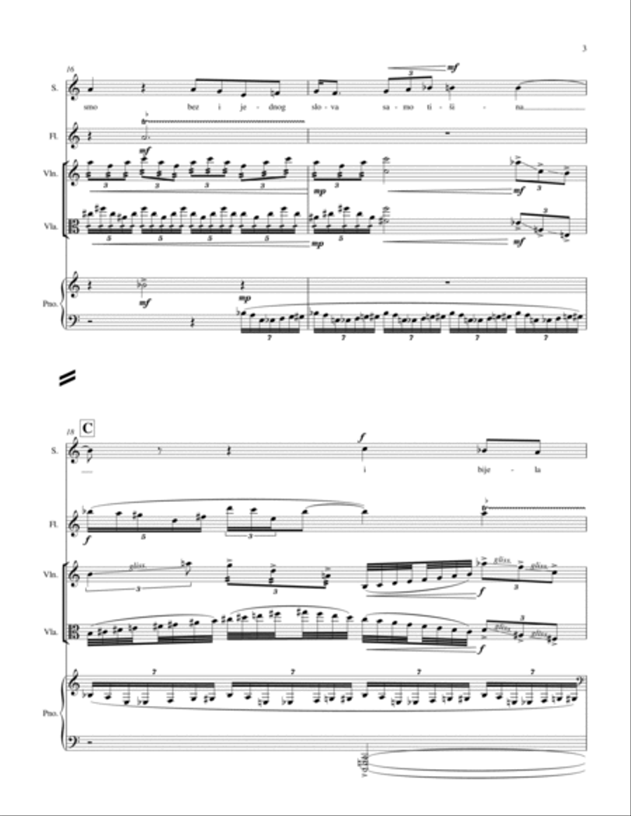Čudno pismo (Strange letter) Small Ensemble scores gallery preview page 3
