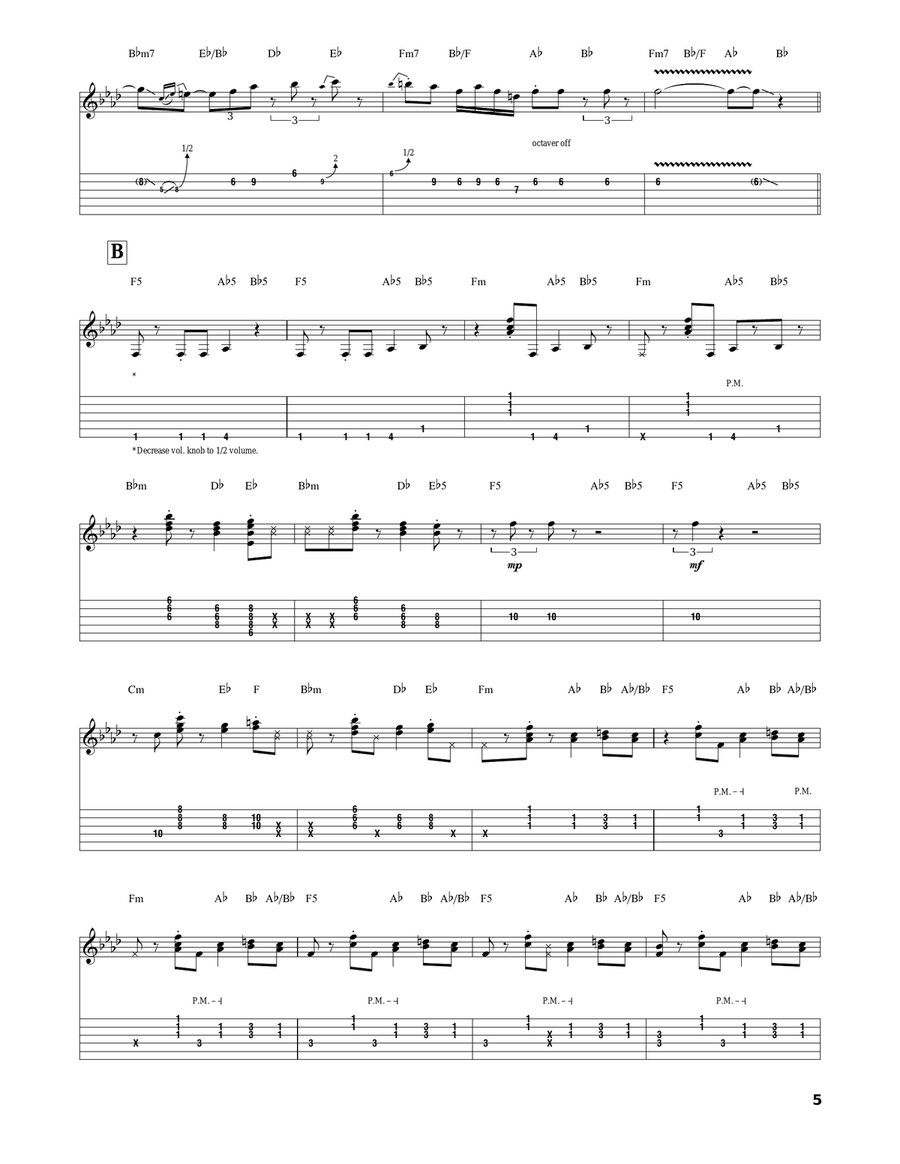 Green Onions Green Onions Electric Guitar scores gallery preview page 5