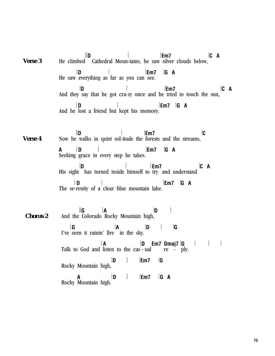 Rocky Mountain High Rocky Mountain High Ukulele scores gallery preview page 2