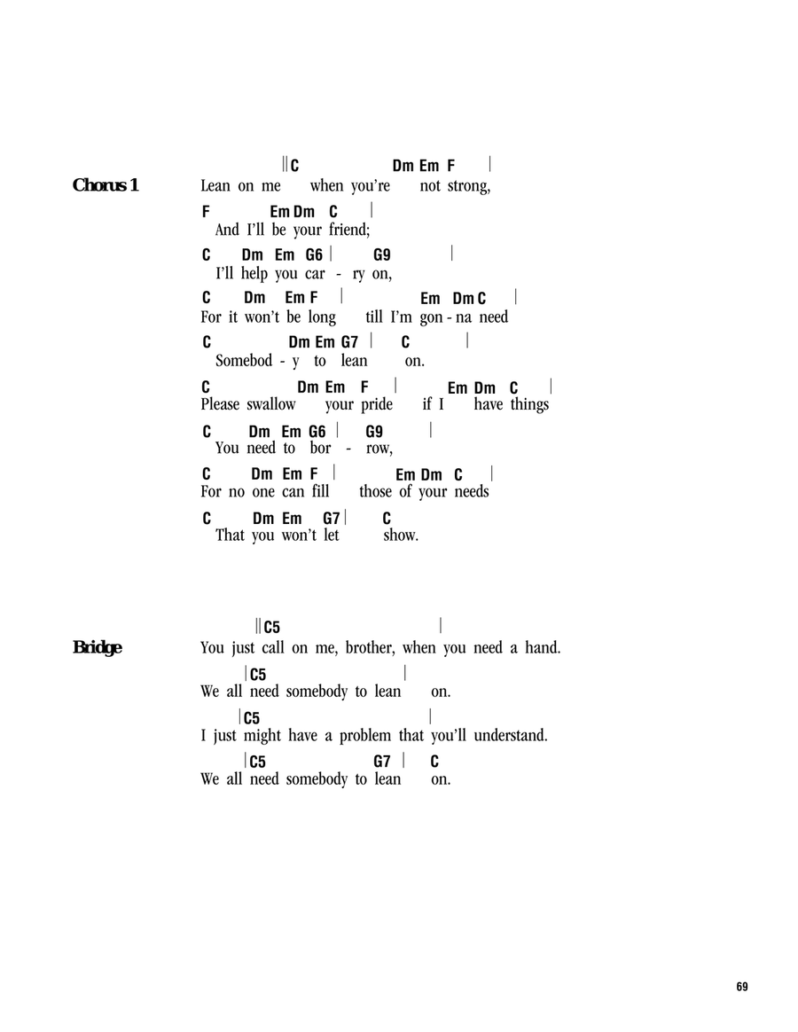 Lean On Me Lean On Me Ukulele scores gallery preview page 2