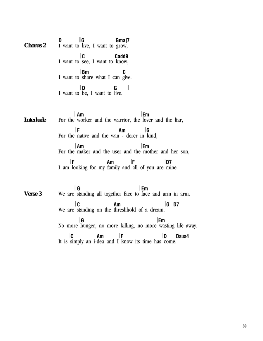 I Want To Live I Want To Live Ukulele scores gallery preview page 2