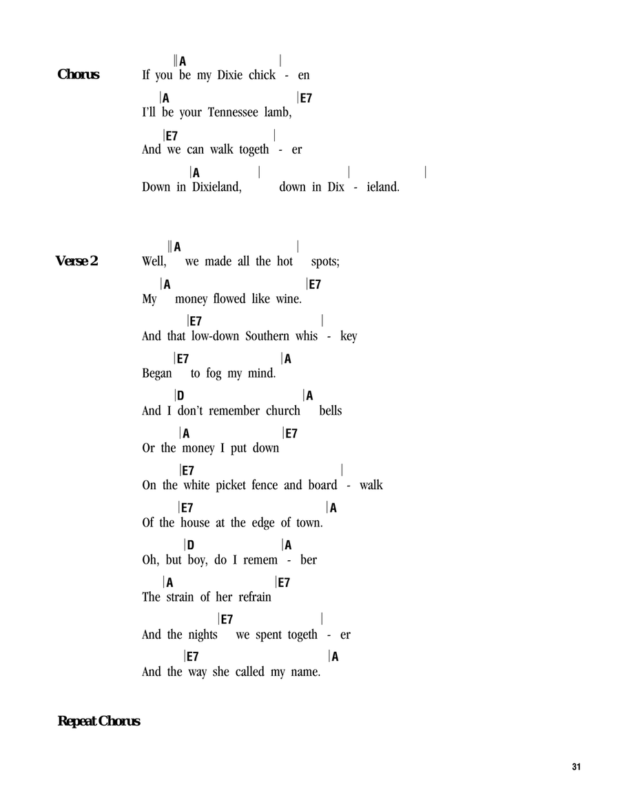 Dixie Chicken Dixie Chicken Ukulele scores gallery preview page 2