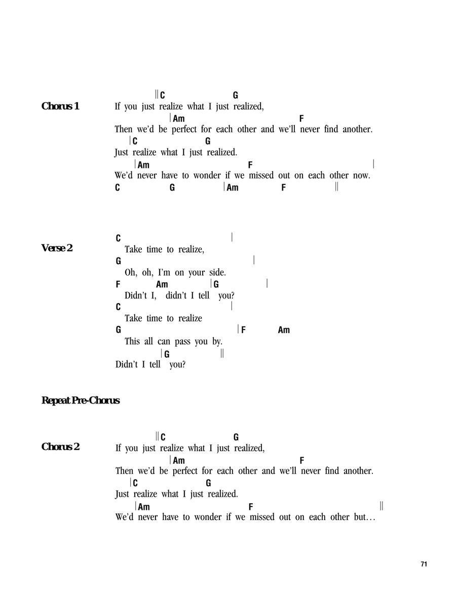 Realize by Colbie Caillat Ukulele - Digital Sheet Music page 2