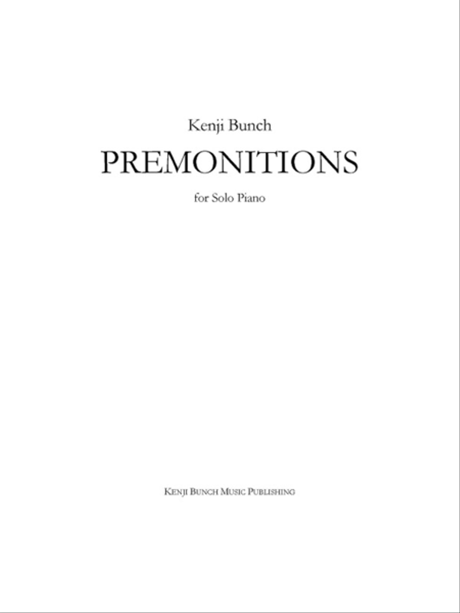 Premonitions Piano Solo scores gallery preview page 1