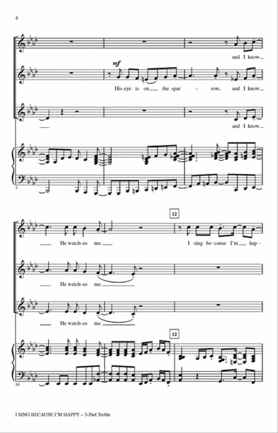 I Sing Because I'm Happy 3-Part scores gallery preview page 3
