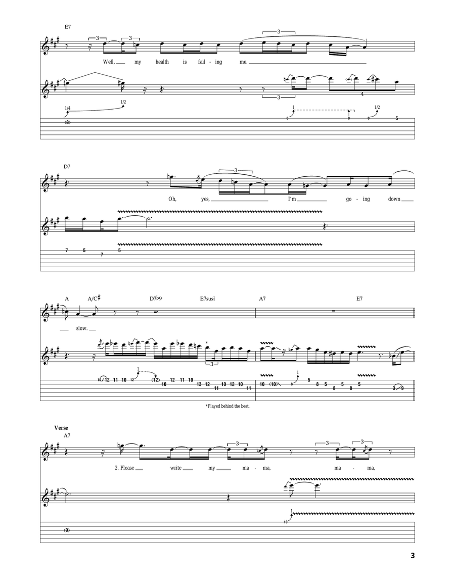 Going Down Slow Going Down Slow Acoustic Guitar scores gallery preview page 3