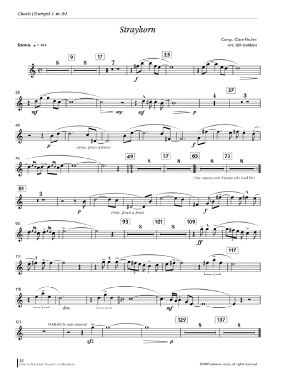 How to Play Lead Trumpet in a Big Band A Trumpet scores gallery preview page 7