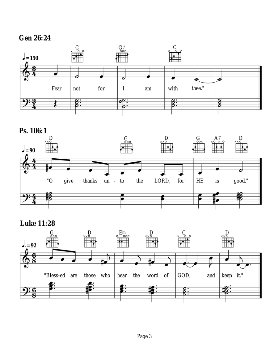 Scriptural Melodies-Pre-Kindergarten and Kindergarten Piano, Vocal scores gallery preview page 3