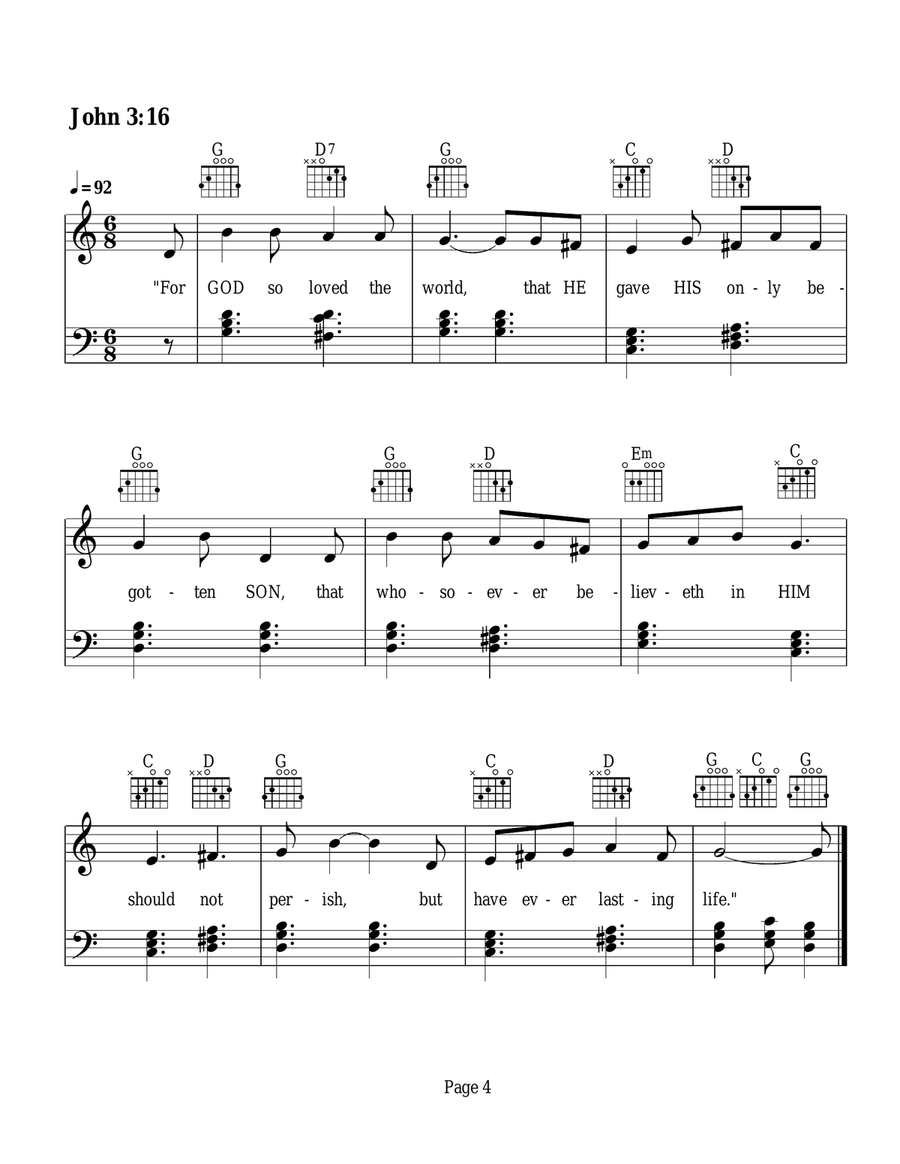 Scriptural Melodies-Pre-Kindergarten and Kindergarten Piano, Vocal scores gallery preview page 4