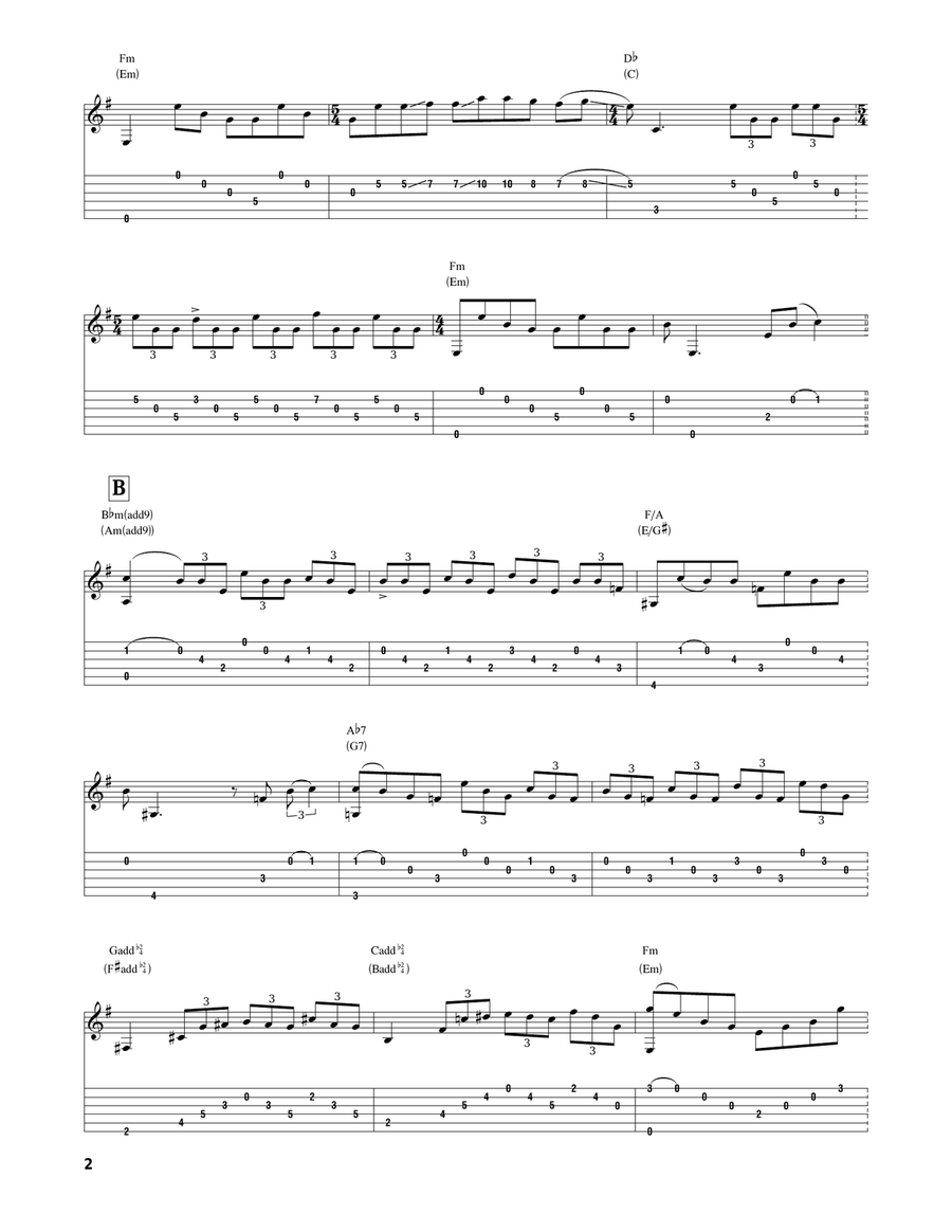 Alone Alone Acoustic Guitar scores gallery preview page 2