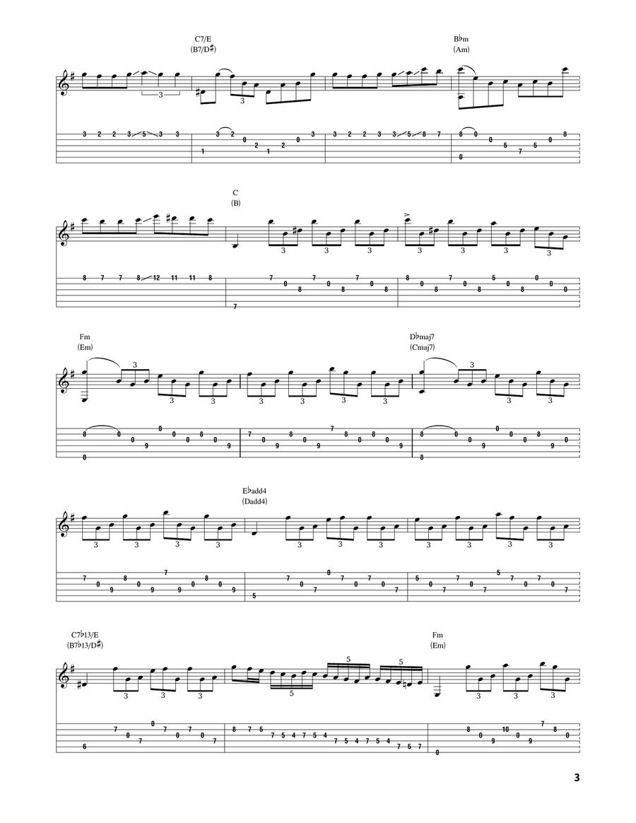 Alone Alone Acoustic Guitar scores gallery preview page 3