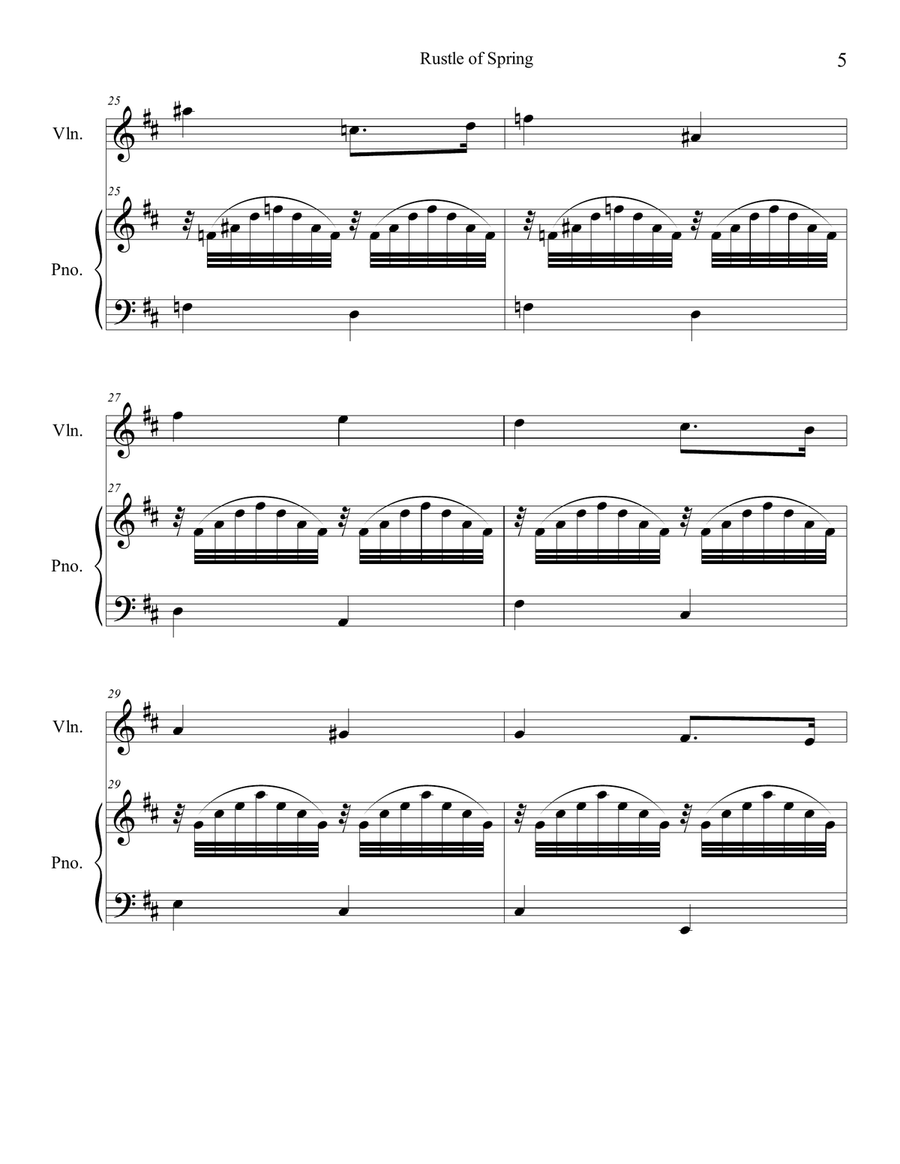 Rustle of Spring Rustle of Spring Violin Solo scores gallery preview page 5