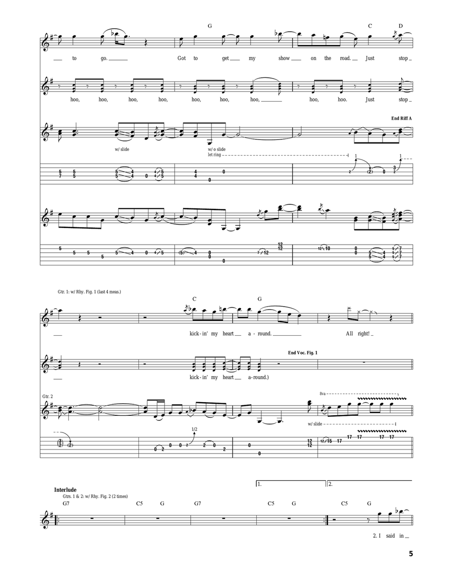 Kickin' My Heart Around Kickin' My Heart Around Acoustic Guitar scores gallery preview page 5