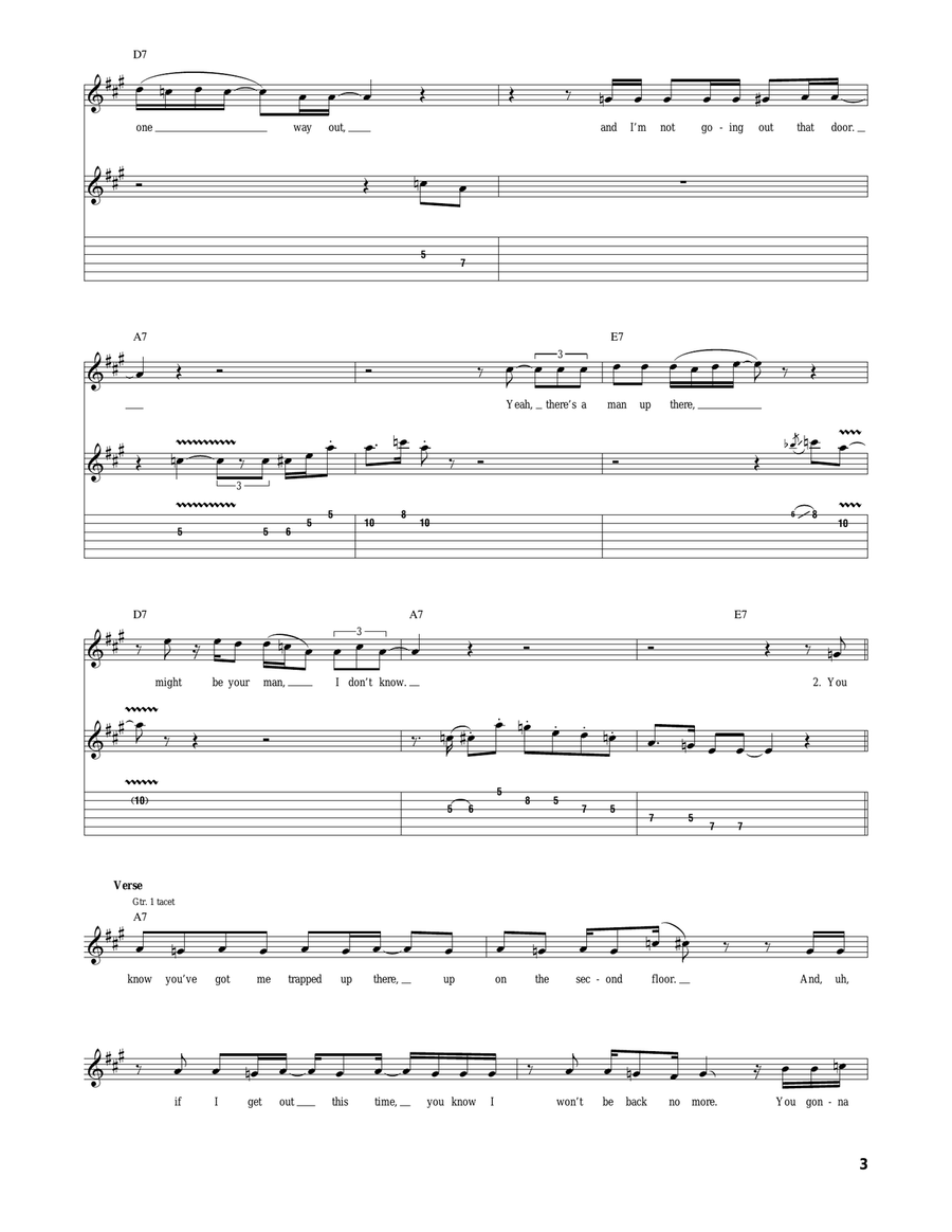 One Way Out One Way Out Acoustic Guitar scores gallery preview page 3