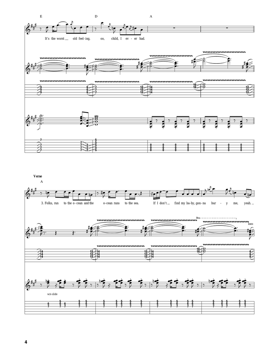 Walkin' Blues Walkin' Blues Acoustic Guitar scores gallery preview page 4