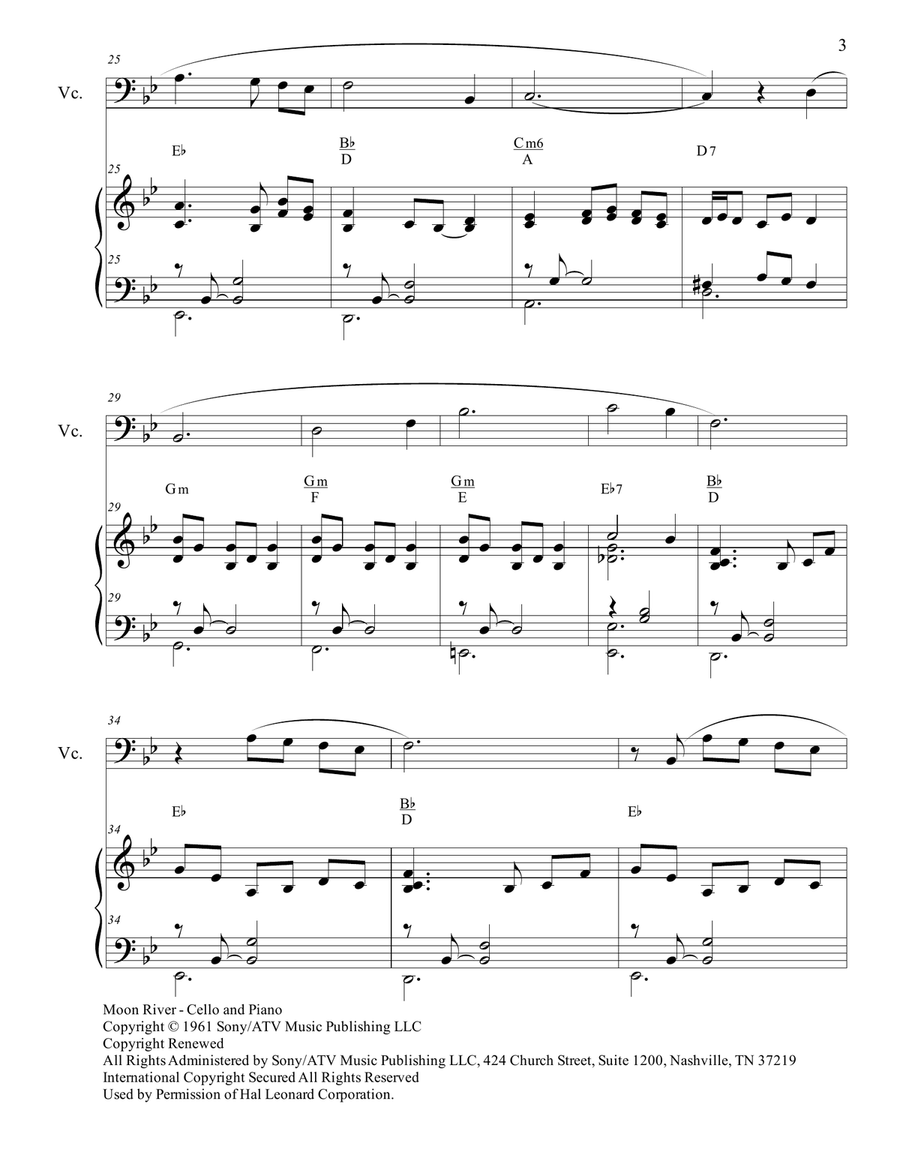 Moon River Moon River Piano scores gallery preview page 3