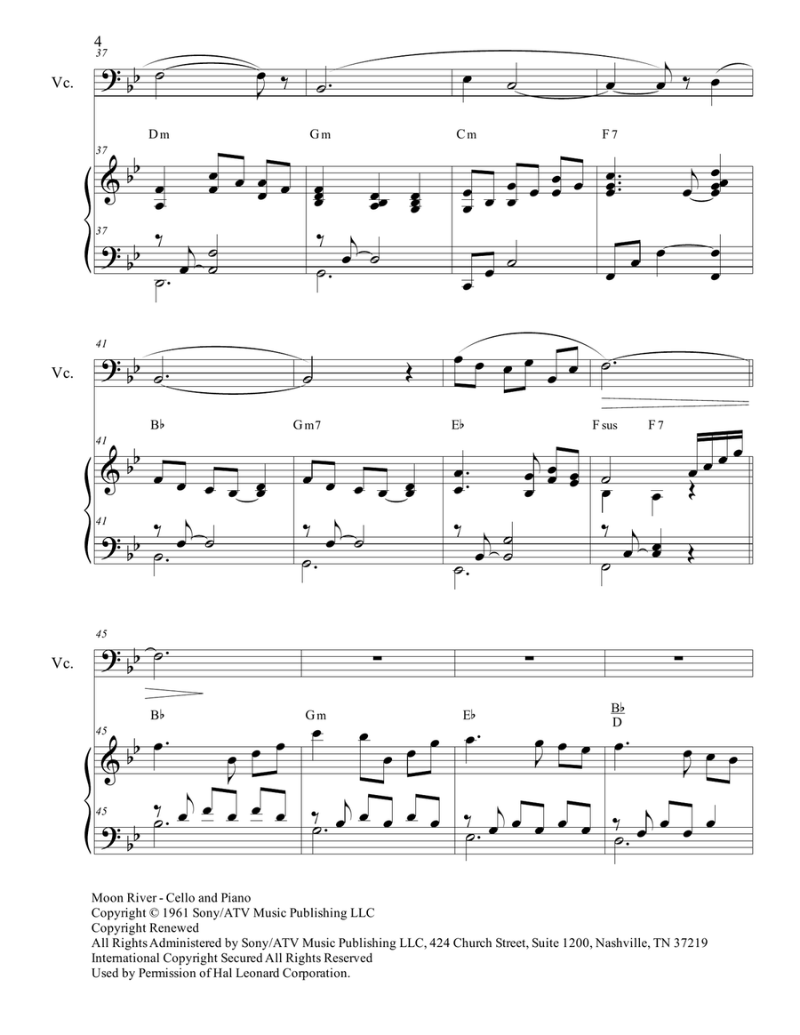 Moon River Moon River Piano scores gallery preview page 4