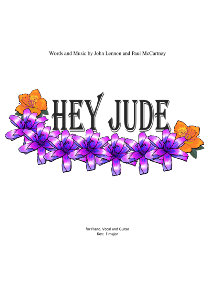 Hey Jude Piano, Vocal, Guitar scores gallery preview page 1
