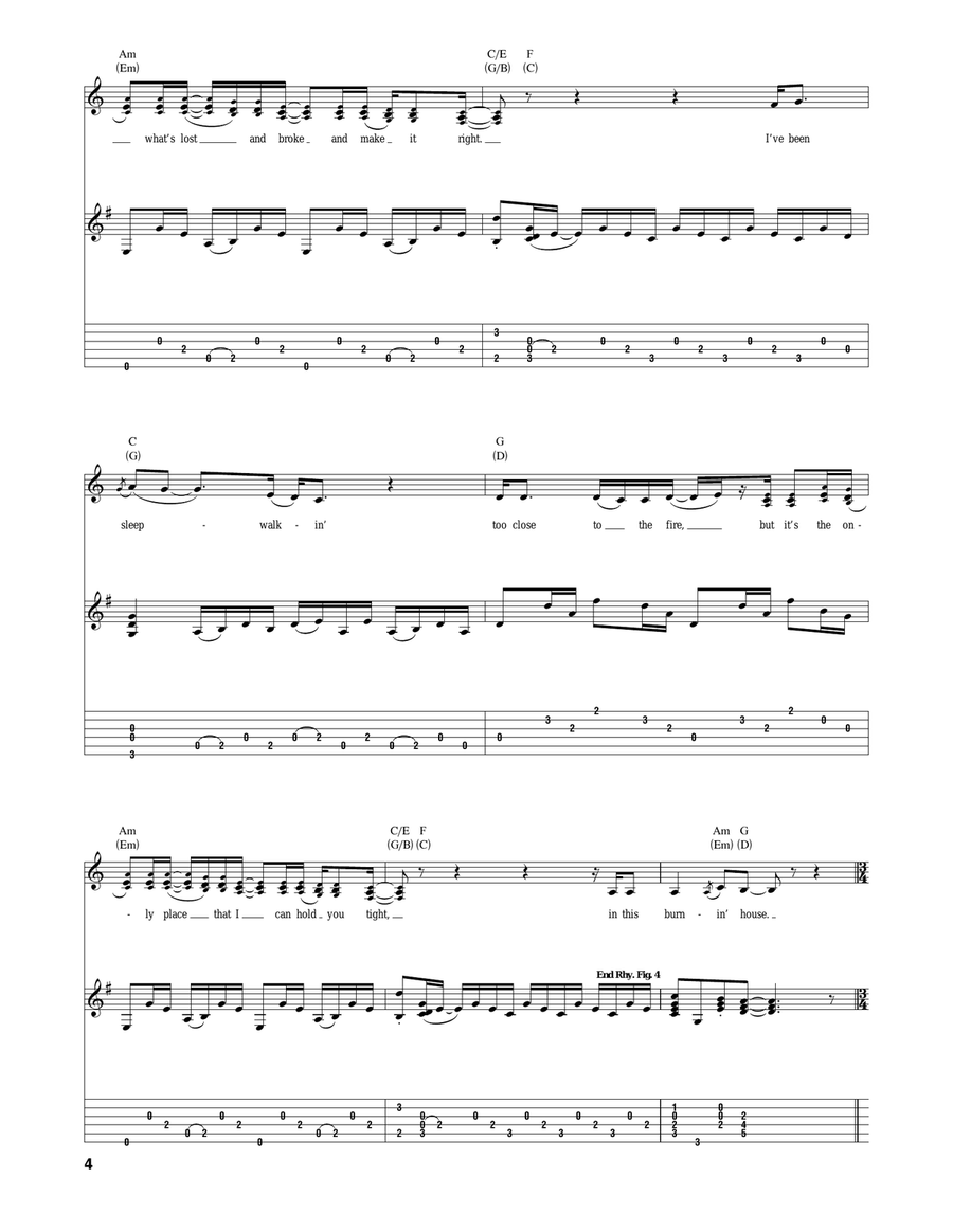 Burning House Burning House Acoustic Guitar scores gallery preview page 4