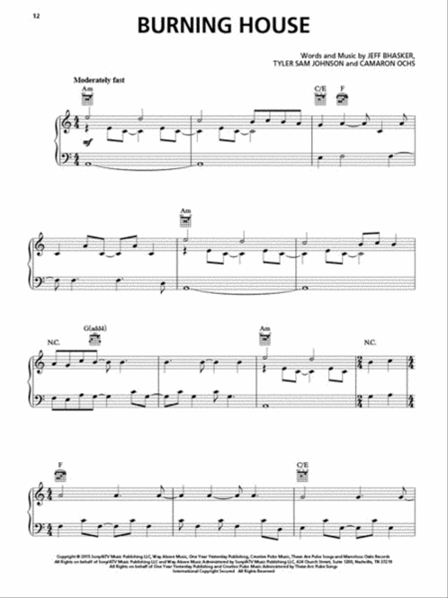 Chart Hits of 2015-2016 Piano, Vocal, Guitar scores gallery preview page 4