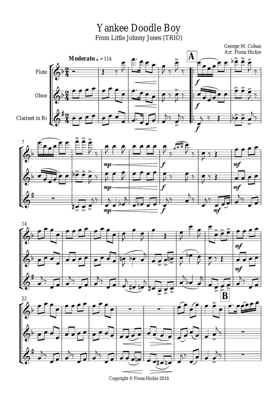 Yankee Doodle Boy Yankee Doodle Boy Woodwind Trio scores gallery preview page 2