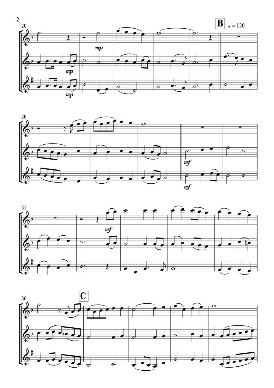 American Revolution Medley Woodwind Trio scores gallery preview page 3