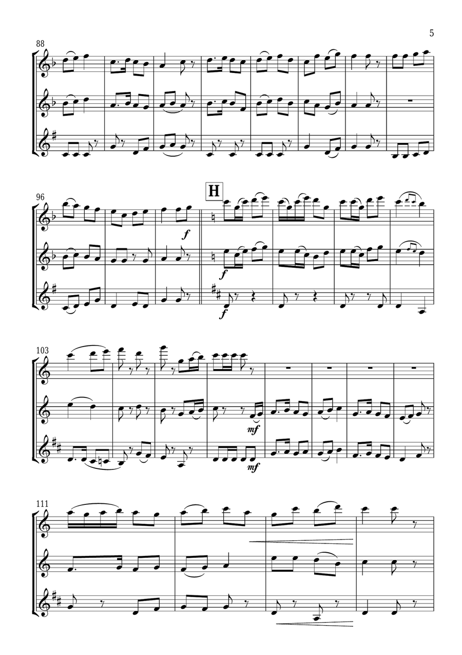 American Revolution Medley Woodwind Trio scores gallery preview page 6