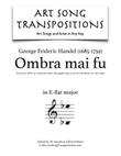 HANDEL: Ombra mai fu (transposed to E-flat major)