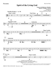 Spirit of the Living God - Percussion
