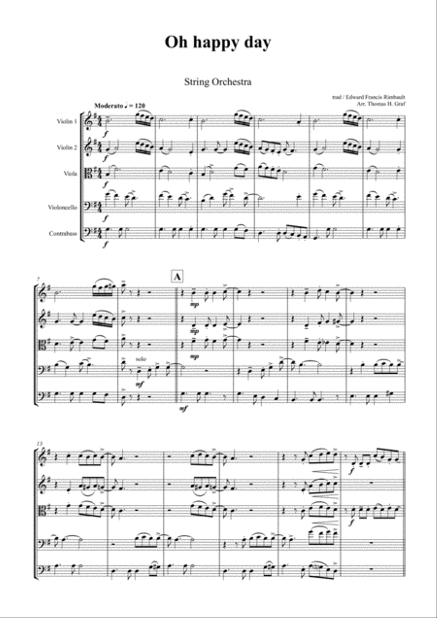 Oh happy day - Christmas Song - Gospel - String Orchestra String Orchestra scores gallery preview page 2