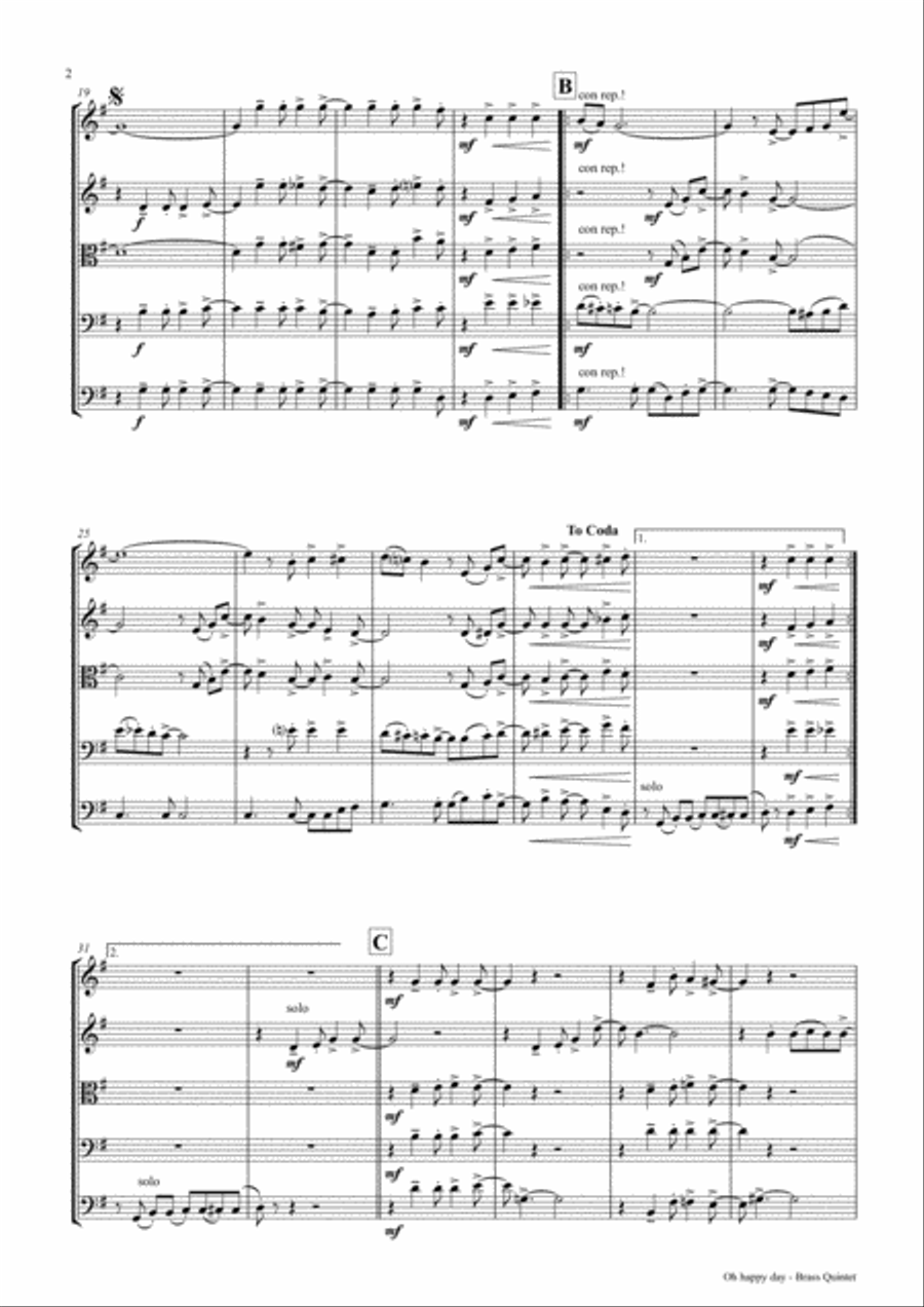 Oh happy day - Christmas Song - Gospel - String Orchestra String Orchestra scores gallery preview page 3