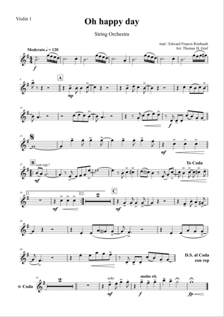 Oh happy day - Christmas Song - Gospel - String Orchestra String Orchestra scores gallery preview page 5
