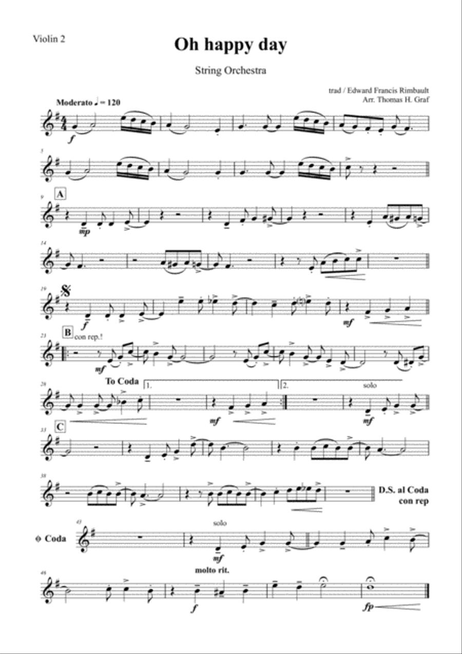 Oh happy day - Christmas Song - Gospel - String Orchestra String Orchestra scores gallery preview page 6