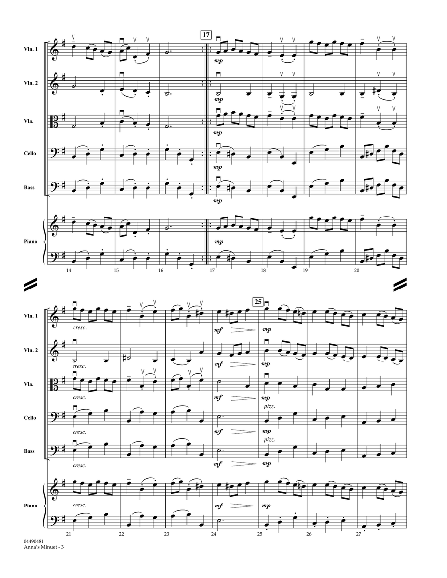 Anna's Minuet - Conductor Score (Full Score) String Orchestra scores gallery preview page 2