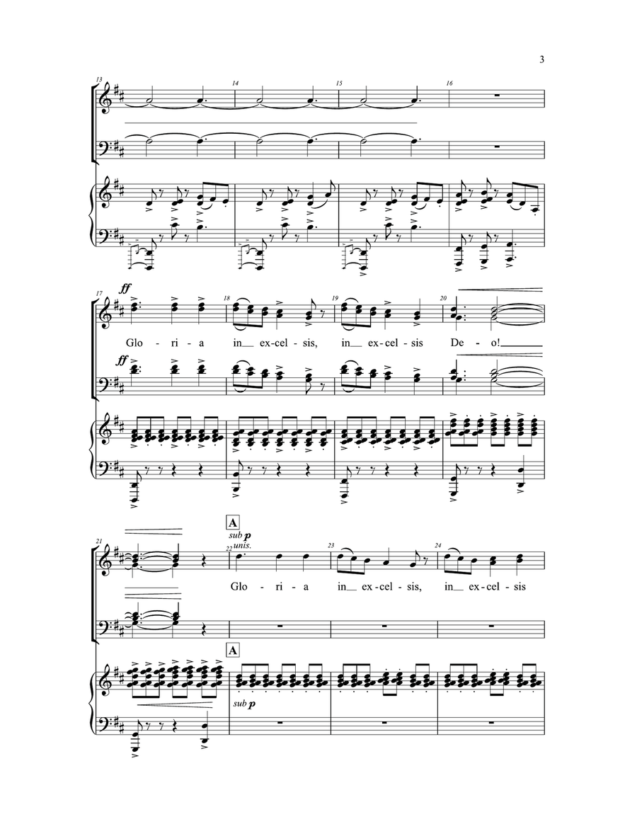 Gloria in Excelsis Deo Gloria in Excelsis Deo 4-Part scores gallery preview page 2